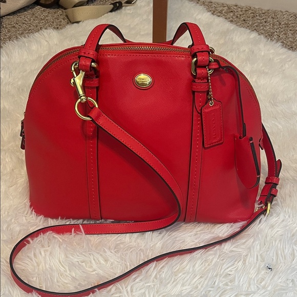 Coach Red Women's Satchel - Picture 1 of 9